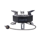 7-Burner Triangular Stainless Steel Gas Stove