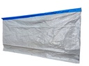 Silver-Blue PE Tarpaulin Fabric for Sun & Rain Protection