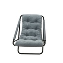 Padded Steel-Frame Relax Chair - Gray