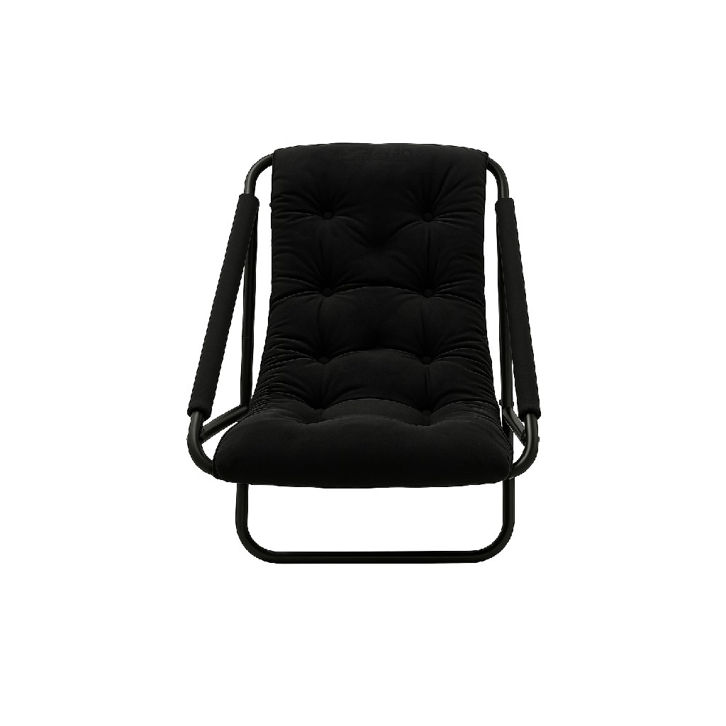 Padded Steel-Frame Relax Chair - Black