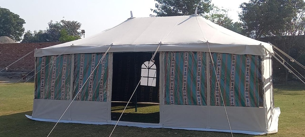 4x4 Yard Transparent Tent - Green 