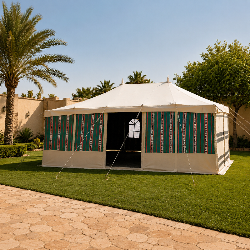 Transparent Yard Tent, 4x6 m – Green 