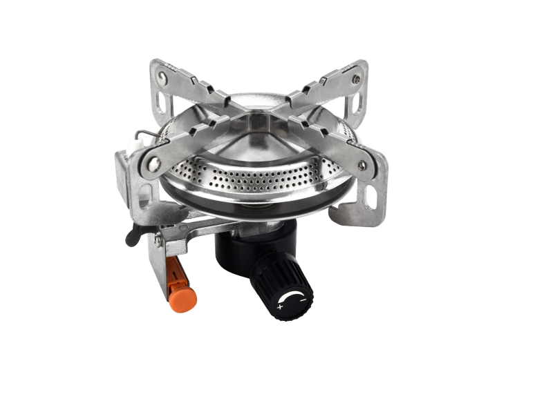 Single-Burner Round Gas Stove for Direct Gas Cylinder Connection