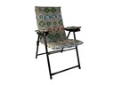CUSHION FOLDING CHAIR WITH ARMREST - GRAY