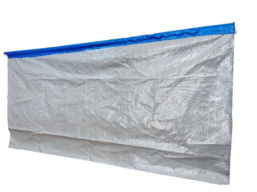 [FAB-PE014] Silver-Blue PE Tarpaulin Fabric for Sun & Rain Protection