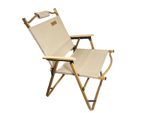 [CMI-PIF225] WOOD GRAIN ALUMINIUM CHAIR KHAKI
